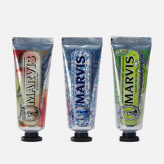 Набор зубных паст Marvis Tea Collection 3-pcs Travel Size, цвет серебряный