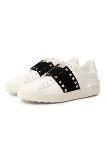 Кожаные кеды Rockstud Untitled Valentino