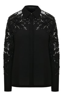 Шелковая блузка с отделкой пайетками Elie Saab