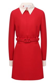 Платье из шерсти и шелка Valentino