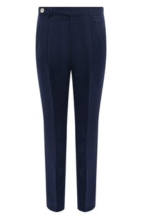 Брюки из шерсти и льна Brunello Cucinelli