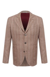 Пиджак изо льна и шерсти Brunello Cucinelli