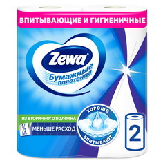 Бумажные полотенца Zewa 1/2 листа, 2 рулона