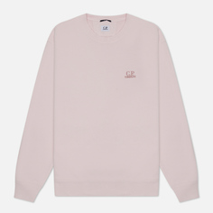Мужская толстовка C.P. Company Cotton Diagonal Fleece Logo Resist Dyed, цвет розовый, размер S