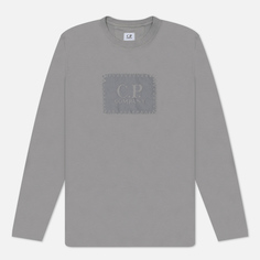Мужской лонгслив C.P. Company 30/1 Jersey Logo, цвет серый, размер L