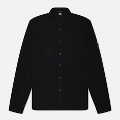 Мужская рубашка C.P. Company Gabardine Pocket, цвет чёрный, размер XL
