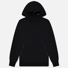 Мужская толстовка C.P. Company Diagonal Raised Fleece Hoodie Goggle, цвет чёрный, размер L