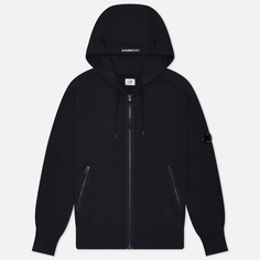 Мужская толстовка C.P. Company Diagonal Raised Fleece Zipped Hoodie, цвет синий, размер XXL