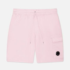 Мужские шорты C.P. Company Cotton Diagonal Fleece Cargo Resist Dyed, цвет розовый, размер S