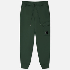 Мужские брюки C.P. Company Cotton Diagonal Fleece Cargo Resist Dyed, цвет зелёный, размер M
