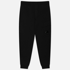 Мужские брюки C.P. Company Diagonal Raised Fleece Cargo Cuffed Leg, цвет чёрный, размер L
