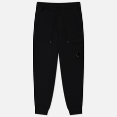 Мужские брюки C.P. Company Cotton Diagonal Fleece Cargo Garment Dyed, цвет чёрный, размер S