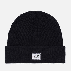 Шапка C.P. Company Cotton Logo, цвет синий