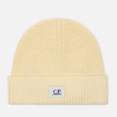 Шапка C.P. Company Cotton Logo, цвет бежевый