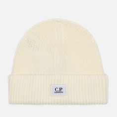 Шапка C.P. Company Cotton Logo, цвет белый
