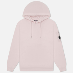 Мужская толстовка C.P. Company Cotton Diagonal Fleece Lens Hoodie Resist Dyed, цвет розовый, размер XL
