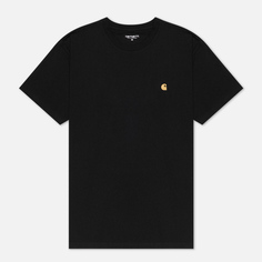 Мужская футболка Carhartt WIP Chase, цвет чёрный, размер S