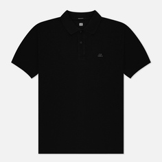 Мужское поло C.P. Company 24/1 Piquet Resist Dyed, цвет чёрный, размер XXL