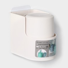 Подставка для ванных и кухонных принадлежностей, 11×8×9,5 см, цвет белый No Brand