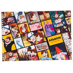 Альбом для рисования на гребне, а4, 40 листов, гравити фолз Disney