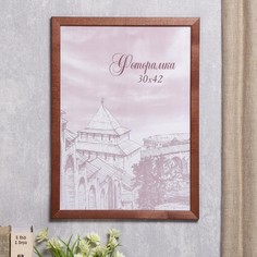 Фоторамка сосна с24 коричневая 30х42 см (пластиковый экран) No Brand