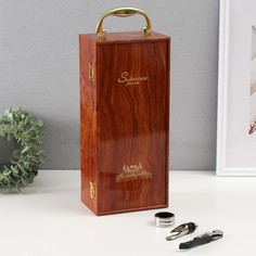 Шкатулка дерево под бутылку No Brand