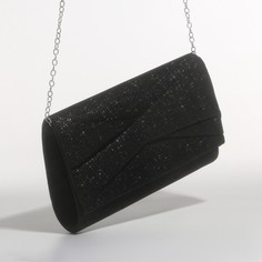 Сумка женская 21*5*15 отд на клапане, черный No Brand