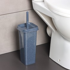 Комплект для туалета: ершик с подставкой spin&amp;clean stone, темный камень No Brand