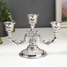 Подсвечник металл на 3 свечи No Brand