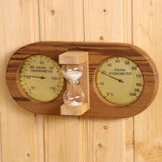 Песочные часы с термометром-гигрометром 29х14х8,3 см v-t080-2 Добропаровъ