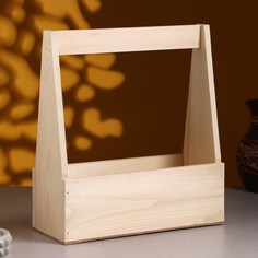 Кашпо деревянное 27×11.5×9(30.5) см Дарим красиво