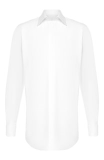 Хлопковая сорочка под смокинг Brioni