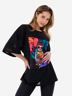 Футболка женская Bona Fide OVERSIZE T-shirt "Matryoshka", Черный