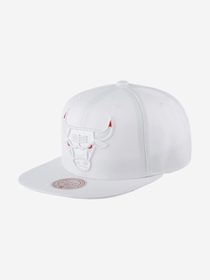 Бейсболка с прямым козырьком MITCHELL NESS 6HSSJS19202-CBUWHRD Chicago Bulls NBA (белый), Белый Mitchell&Ness