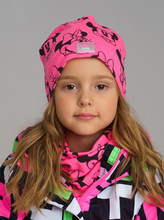 Комплект для девочки: шапка, снуд PlayToday, Розовый