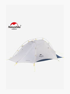 Палатка Naturehike Cloud Up-Wing Si 2-местная, алюминиевый каркас, серо-синяя, Синий