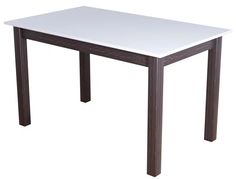 Стол кухонный Solarius Классика дерево 90х60х75, белый с ножками цвета венге