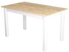 Стол кухонный Solarius Классика дерево 90х60х75, лакированный с белыми ножками