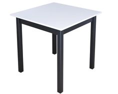 Стол кухонный Solarius Классика квадратный 60х60х75, белый с ножками цвета антрацит