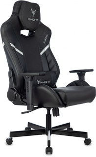 Кресло игровое Бюрократ Knight Thunder 5X черный, экокожа