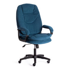 Кресло руководителя Империя стульев COMFORT-LT-22 Flock флок, синий