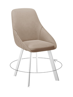 Стул мягкий поворотный со спинкой ALAT Home комплект 2 шт 00-00067147