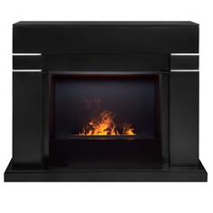Электрокамин RealFlame Lindelse BLM с 3D Cassette 630 черная панель, увлажнение воздуха