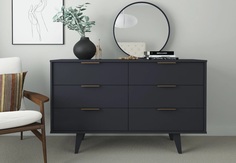 Комод 34 аиста Чикаго, 135х46x82 см, графит