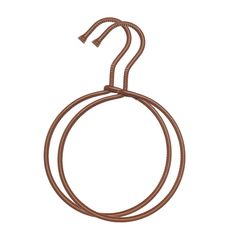 Вешалка для шарфов/платков Kuchenland, 14х23 см, 2 шт, искусственная кожа, коричневая