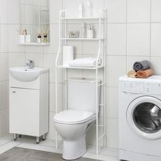 Стеллаж над унитазом, 48x156x26 см, цвет белый No Brand