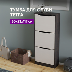 Тумба ВоБаза для обуви Тетра Тип 1 Венге Цаво/Дуб Белфорд 50х23х117