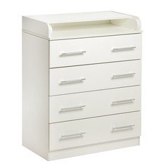 Комод 1.2 с 4-мя ящиками, 1000х800х440(730), Белый Клик Мебель