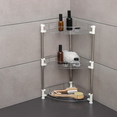 Этажерка настольная угловая 3-х секционная, 38,5x27,5x54,5 см No Brand