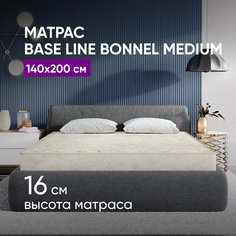 Матрас ASKONA Base Line Bonnel Medium 140х200 белый/желтый